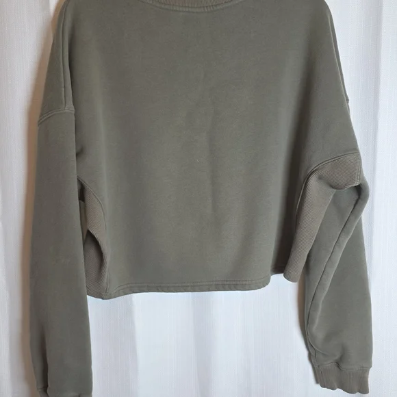 Vuori | L | Restore Crop Crew Pullover Long Sleeve Oregano Sweatshirt VW259 - Picture 8 of 12